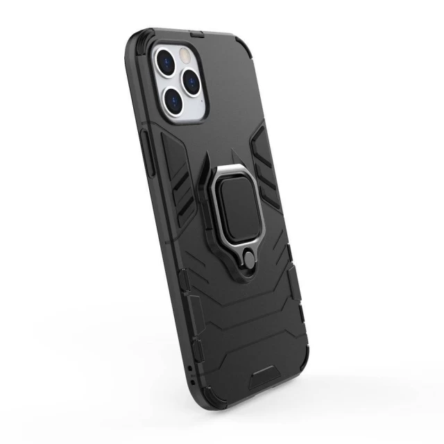 Чохол HRT Ring Armor для iPhone 12 | 12 Pro Black (9111201914544)