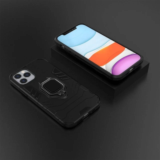 Чохол HRT Ring Armor для iPhone 12 | 12 Pro Black (9111201914544)