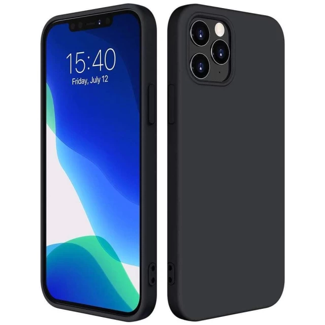 Чехол HRT Silicone для iPhone 12 | 12 Pro Black (9111201910058)