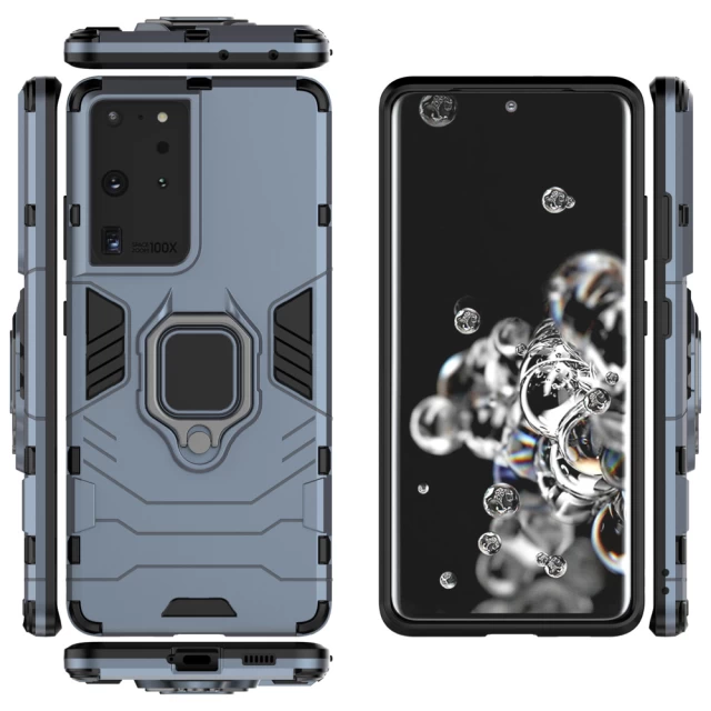 Чохол HRT Ring Armor для Samsung Galaxy S21 Ultra 5G Blue (9111201917569)