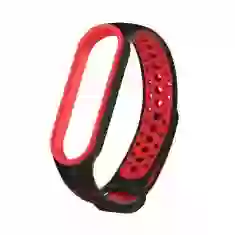 Ремешок HRT Silicone Dots Band для Xiaomi Mi Band 5 Black/Red (9111201927803)