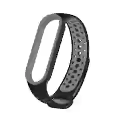 Ремінець HRT Silicone Dots Band для Xiaomi Mi Band 5 Black/Grey (9111201927834)