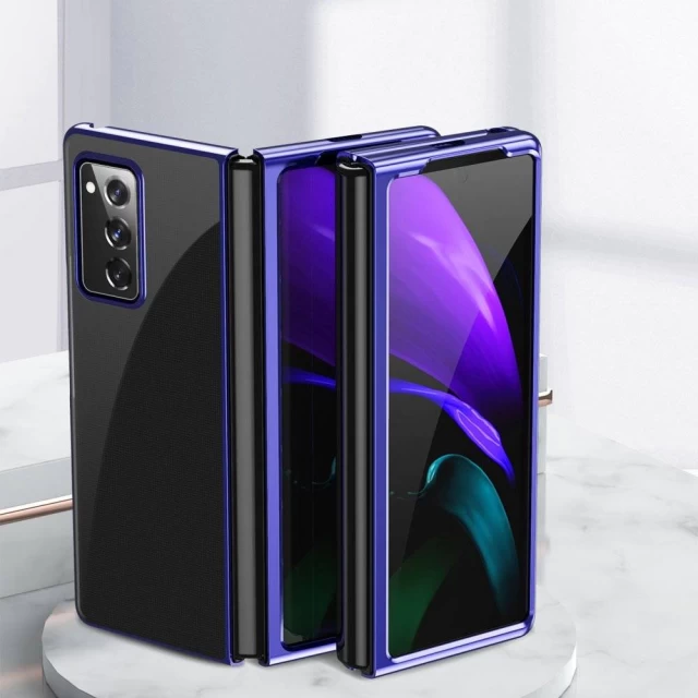 Чехол HRT Plating Case для Samsung Galaxy Z Fold 2 5G Blue (9111201930957)