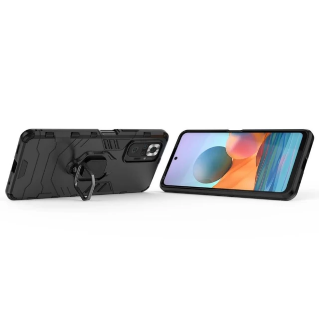 Чохол HRT Ring Armor для Xiaomi Redmi Note 10 Pro Black (9111201932265)