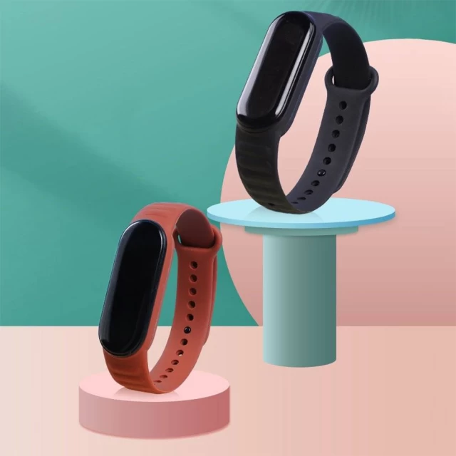 Ремінець HRT TPU Leather Band для Xiaomi Mi Band 6/5 Black (9111201942356)