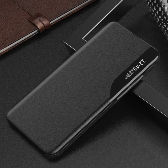 Чехол HRT Eco Leather View Case для Xiaomi Redmi Note 10/10S Black (9111201932999)