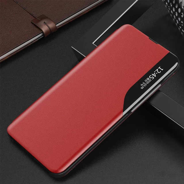 Чехол HRT Eco Leather View Case для Xiaomi Redmi Note 10/10S Red (9111201933057)