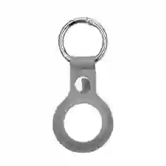 Брелок с кольцом HRT Leather Keychain Case для AirTag Grey (9111201942752)
