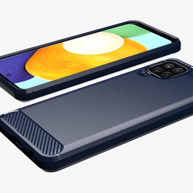 Чехол HRT Carbon Case для Samsung Galaxy A22 4G Blue (9145576212578)