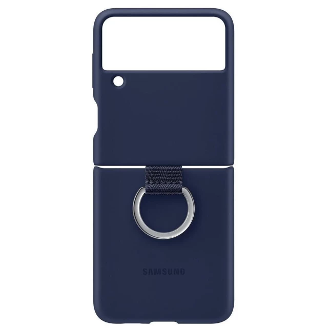 Чохол Samsung Silicone Cover with Strap для Samsung Galaxy Flip3 (F711) Navy (EF-GF711TNEGWW)