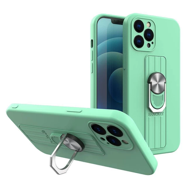 Чохол HRT Ring Case для iPhone 13 Pro Max Mint (9145576214893)