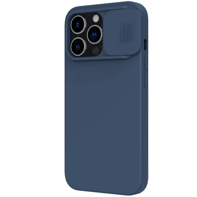 Чехол Nillkin CamShield Silky Silicone для iPhone 13 Pro Blue (6902048223370)
