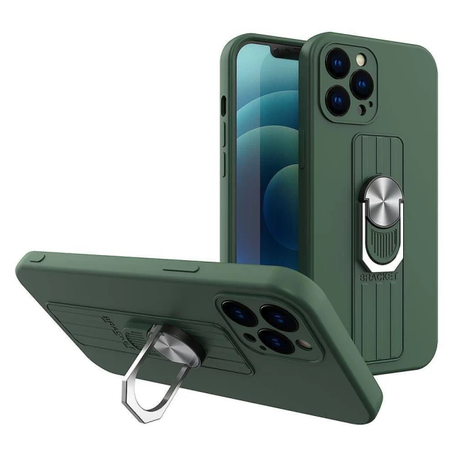 Чохол HRT Ring Case для iPhone 13 mini Dark Green (9145576214565)
