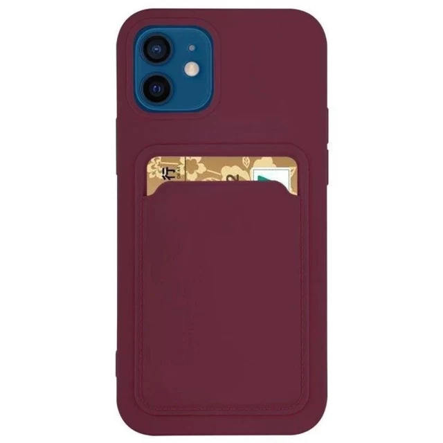 Чехол HRT Card Case для iPhone 13 Pro Burgundy (9145576228449)