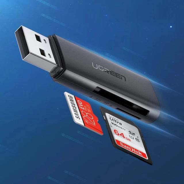 Кардридер Ugreen CM264 USB-A to SD/TF Black (60722-ugreen)