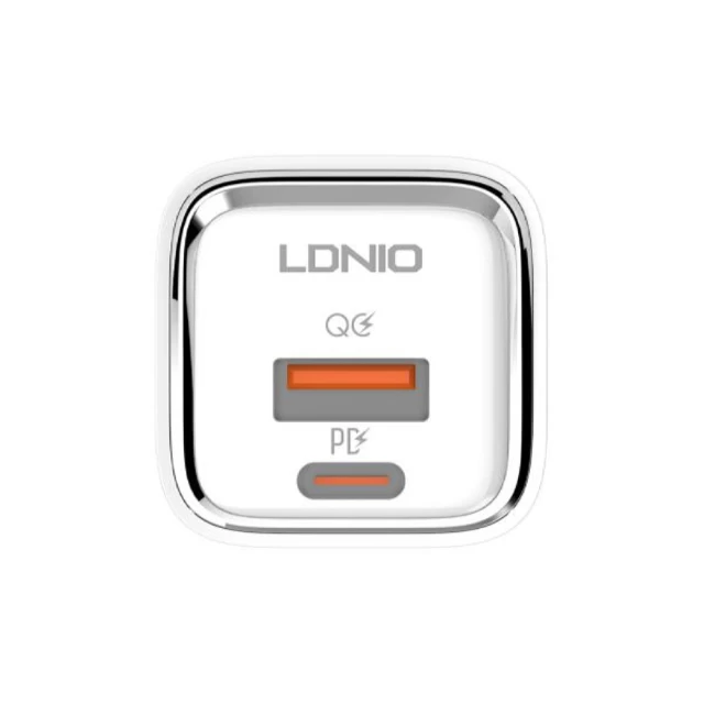Мережевий зарядний пристрій LDNIO QC/PD 30W USB-C | USB-A White (A2317C EU)