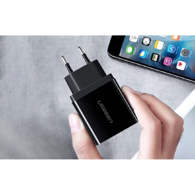 Сетевое зарядное устройство Ugreen ED013 15W 3xUSB-A Black (50816)