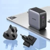 Мережевий зарядний пристрій Ugreen Nexode QC/PD UK | EU | US 65W 2xUSB-C | USB-A Grey (90409)
