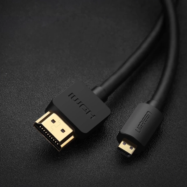 Кабель Ugreen HD127 micro HDMI - HDMI 4K 3D 1m Black (30148-ugreen)