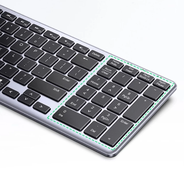 Беспроводная клавиатура Ugreen KU005 BT Silver/Black (15258-ugreen)