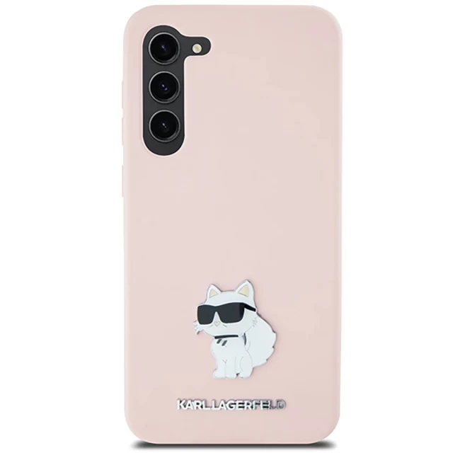 Чехол Karl Lagerfeld Silicone Choupette Metal Pin для Samsung Galaxy S23 (S911) Pink (KF001995-0)