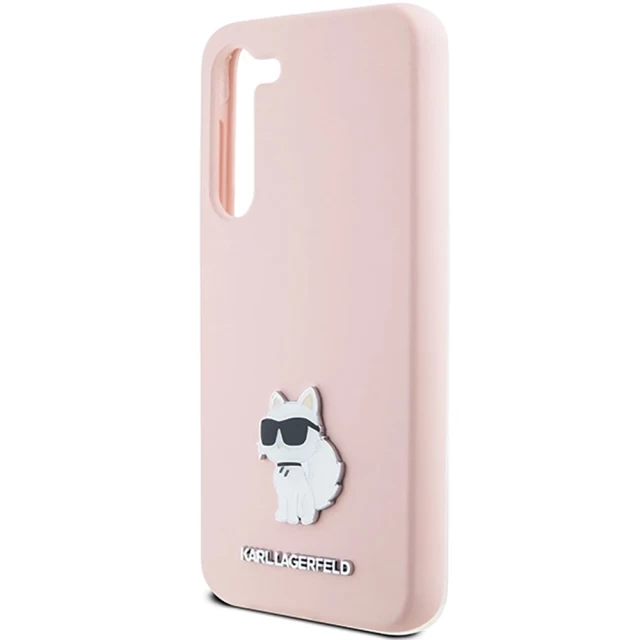 Чехол Karl Lagerfeld Silicone Choupette Metal Pin для Samsung Galaxy S23 (S911) Pink (KF001995-0)