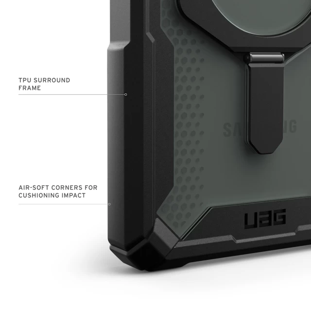 Чехол UAG Plasma XTE для Samsung Galaxy S25 Ultra (S938) Black Orange with MagSafe (214467114097)