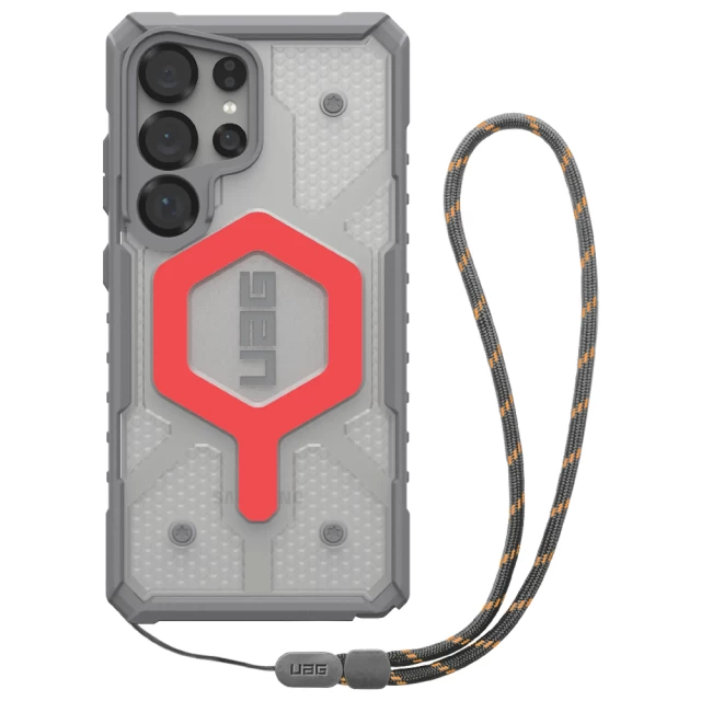 Чохол UAG Pathfinder Clear Lanyard для Samsung Galaxy S25 Ultra (S938) Active Lava with MagSafe (2144831BV02)