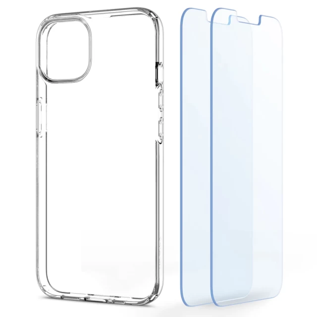 Чехол и защитное стекло Spigen для iPhone 13 mini Crystal Pack (ACS03639)