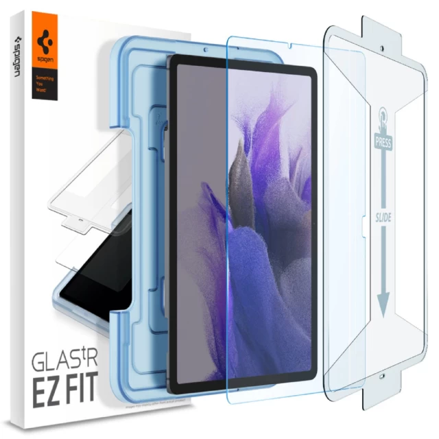 Захисне скло Spigen для Galaxy Tab S7 FE (LTE/5G) EZ FIT GLAS.tR (1 pack) Clear (AGL03013)