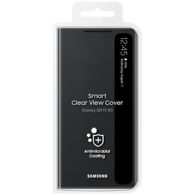 Чохол Samsung Clear View Cover для Samsung Galaxy S21 FE (G990) Dark Gray (EF-ZG990CBEGRU)