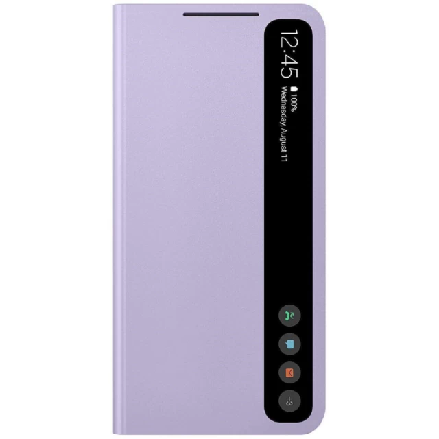 Чохол Samsung Clear View Cover для Samsung Galaxy S21 FE (G990) Lavender (EF-ZG990CVEGRU)