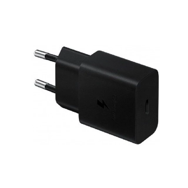 Мережевий зарядний пристрій Samsung 15W USB-C with USB-C to USB-C Cable 1m Black (EP-T1510XBEGRU)