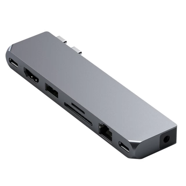 USB-хаб Satechi Aluminum USB-C Pro Hub Max Adapter Space Gray (ST-UCPHMXM)