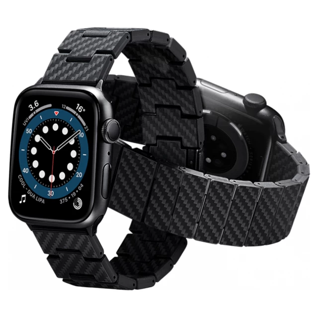 Ремінець Pitaka Modern Carbon Fiber Band для Apple Watch 49 | 45 | 44 | 42 mm Black/Grey (AWB1003)