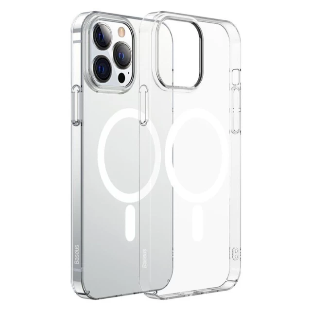 Чохол силіконовий Baseus Crystal Magnetic для iPhone 13 Pro Transparent (ARJT010102)