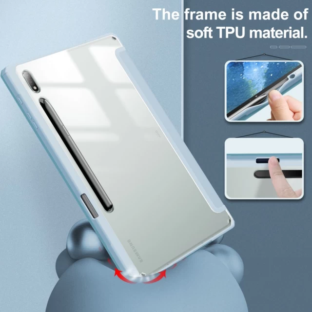 Чехол Infiland Crystal Case для Samsung Galaxy Tab S7 FE 5G 12.4 (T730/T736B) Blue (9589046917486)