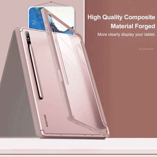 Чохол Infiland Crystal Case для Samsung Galaxy Tab S7 FE 5G 12.4 (T730/T736B) Pink (9589046917462)
