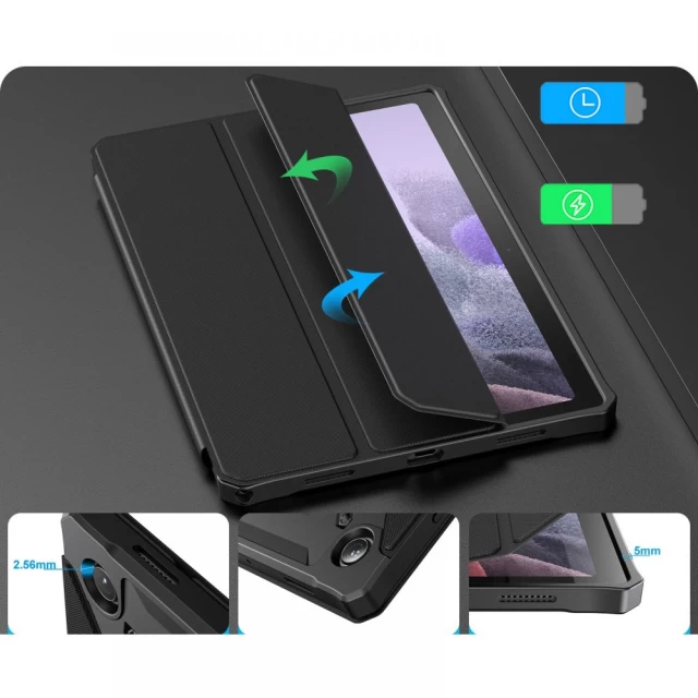 Чехол Infiland Rugged Folio для Samsung Galaxy Tab A8 10.5 (X200/X205) Black (9589046920165)