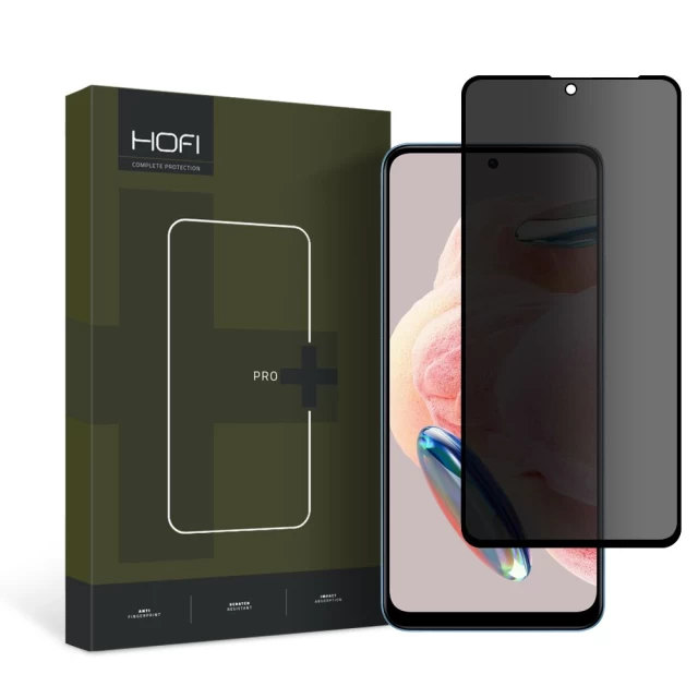 Захисне скло Hofi Anti Spy Glass Pro+ для Xiaomi Redmi Note 12 4G/LTE Privacy (9490713934234)