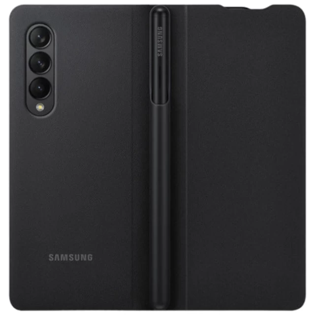 Чохол-книжка зі стілусом Samsung Leather Flip Cover with Pen для Samsung Galaxy Fold3 (F926) Black (EF-FF92PCBEGEE)