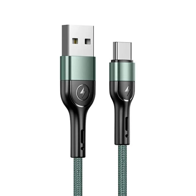 Кабель Usams US-SJ449 U55 USB-A to USB-C 2A 1m Green (SJ449USB02)
