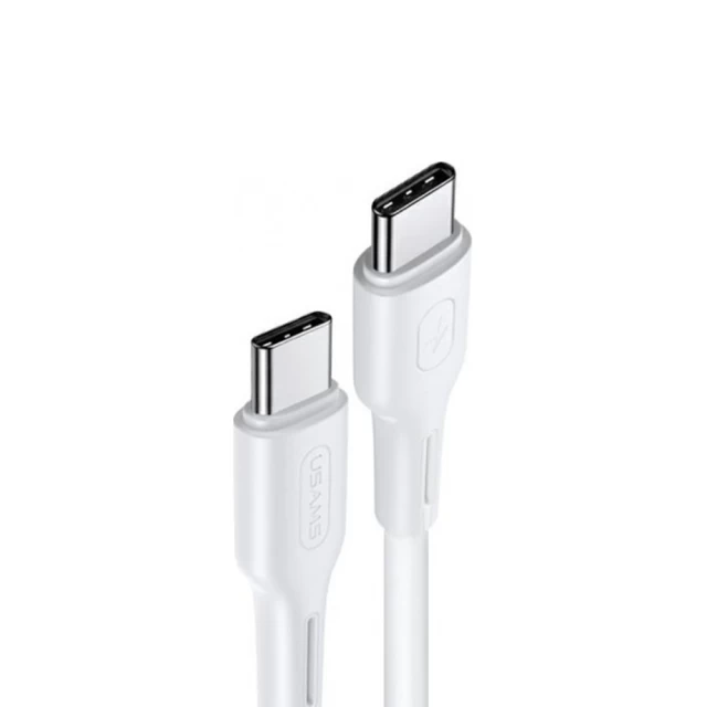 Кабель Usams US-SJ459 U43 PD | FC USB-C to USB-C 100W 5A 1.2m White (SJ459USB02)