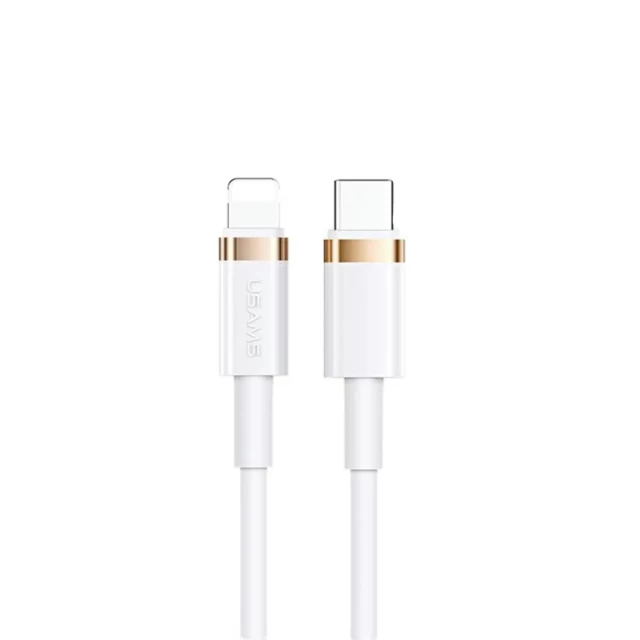 Кабель Usams US-SJ485 U63 PD | FC USB-C to Lightning 20W 2m White (SJ485USB02)