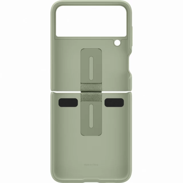 Чехол Samsung Silicone Cover with Ring для Samsung Galaxy Flip3 (F711) Olive Green (EF-PF711TMEGWW)