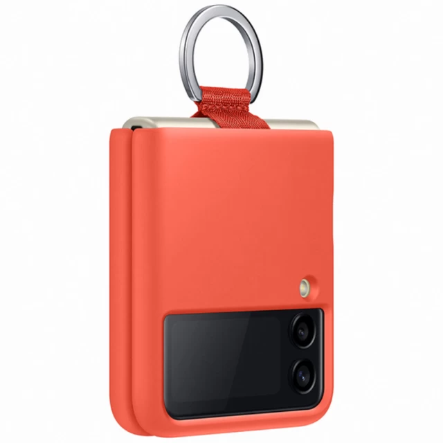 Чехол Samsung Silicone Cover with Ring для Samsung Galaxy Flip3 (F711) Coral (EF-PF711TPEGWW)