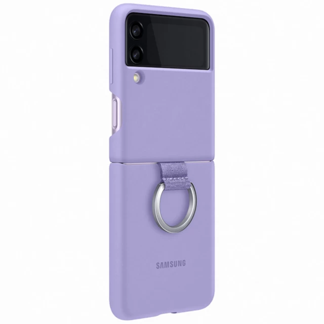 Чохол Samsung Silicone Cover with Ring для Samsung Galaxy Flip3 (F711) Lavender (EF-PF711TVEGWW)