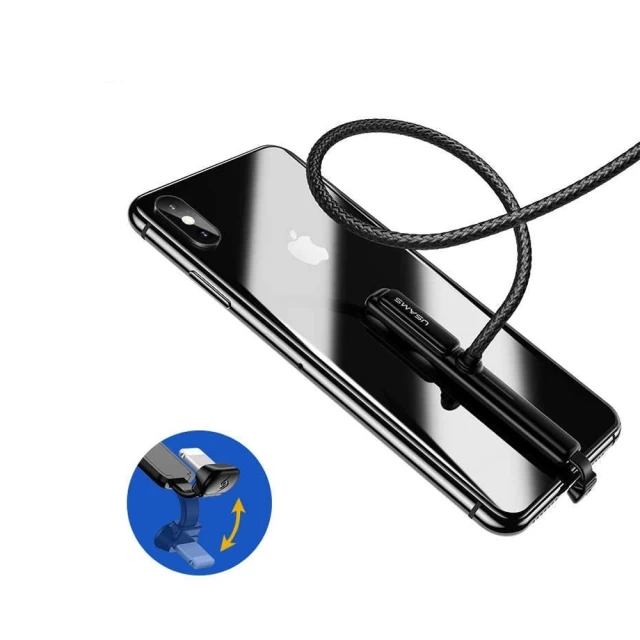 Кабель Usams US-SJ278 U9 Gaming Cable FC USB-A to Lightning 2A 1.5m Black (SJ278IP01)