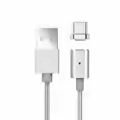 Кабель Usams US-SJ143 U-Link Magnetic FC USB-A to USB-C 2A 1.2m Silver (TCLD02)