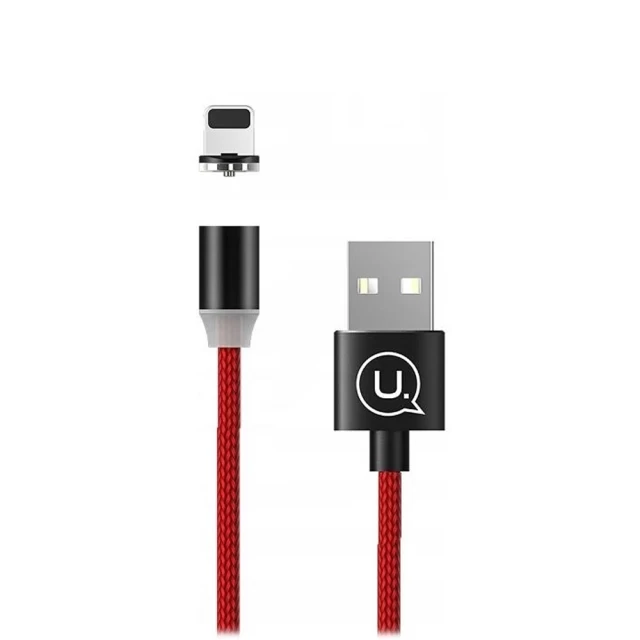 Кабель Usams US-SJ292 U-Sure Magnetic USB-A to Lightning 2.1A 1m Red (SJ292USB02)